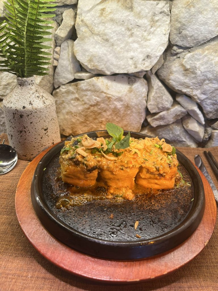 Grilled Tofu On Hot Plate